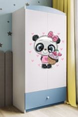 Kocot kids Dětská šatní skříň BABYDREAMS Panda modrá