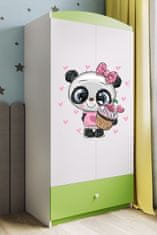 Kocot kids Dětská šatní skříň BABYDREAMS Panda zelená