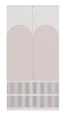 Topeshop Dětská šatní skříň MALWA SS-90 ARTESO bílo-růžová