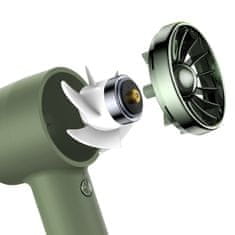 BASEUS Flyer Turbine ruční / stolní ventilátor USB-C, powerbank 4000 mAh, zelený