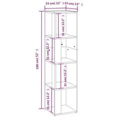 Vidaxl Rohová skříňka betonově šedá 33 x 33 x 132 cm dřevotříska