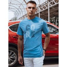 Dstreet Pánské tričko s potiskem BOLA modré rx5384 M