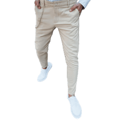 Dstreet Pánské kalhoty VIRAL béžové ux4379 s32