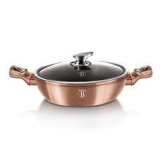 shumee WOK žulový hrnec 28cm 3,8L BERLINGER HAUS METALLIC LINE ROSE GOLD BH-1519N