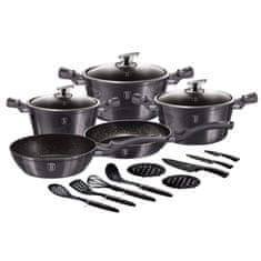 shumee POVLAKOVACÍ NÁDOBY SET ŽULA + NOŽE 17 EL. BERLINGER HAUS Carbon Pro BH-6920