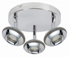 shumee SKIPPER STROPNÍ SVÍTIDLO PLAFON 3X6W LED COB KULATÁ HLAVA 1E SE SYSTÉMEM KD JOINT CHROM.