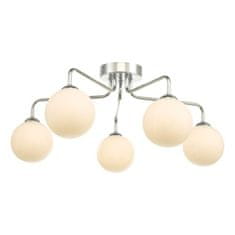 shumee Závěsné svítidlo Feya 5 Light Semi Flush Polished Chrome Opal Glass