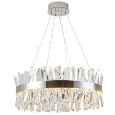 shumee Stříbrný LED lustr Monte Carlo s krásnými krystaly Ø60cm Crystal Silver 11533