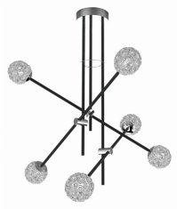 shumee PAKSOS ZÁVĚSNÁ LAMPA 6XMAX 5W G9 LED ČERNÁ APETI