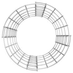 Vidaxl Kruhové gabionové záhony 3 ks pozinkovaná ocel Ø 30 x 50 cm