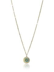 Emily Westwood Jedinečný pozlacený náhrdelník s tyrkysem EWN23052G