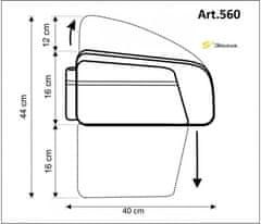 Sport Arsenal Art. 560 S3 - sada podsedlového nosiče a brašny, pro menší rámy XS-S, černá