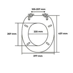 AWD Wc sedátko se zpomalovacím mechanismem AWD Interior MDF Napoli 1701