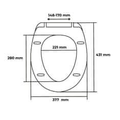 AWD Záchodové sedátko se zpomalovacím mechanismem AWD Interior Boston 1126