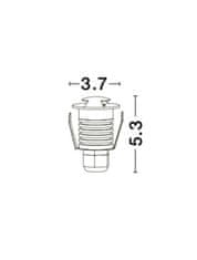 Nova Luce NOVA LUCE venkovní zapuštěné svítidlo do země BANG nikl satén hliník LED 1W 3000K IP67 100-240V 51st. vč. driveru 8038801