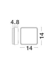 Nova Luce NOVA LUCE venkovní nástěnné svítidlo PIER tmavě šedý hliník akrylový difuzor LED 12W 3000K 220-240V rotační IP54 810066