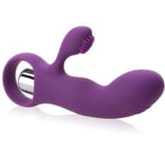 XSARA Vibrátor sex masažér s koncovkou na klitoris a výstupky - 77553670