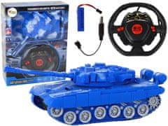 shumee R/C Tank Dálkově ovládaná světla Zvuk Blue 1:18 27MHz