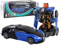 shumee Robotické auto 2v1 Bugatti s modrými světelnými efekty