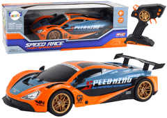 Lean-toys Velké Auto Sportovní Na Dálkové Ovládání 1:10 Oranžové