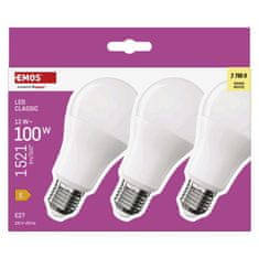 Emos LED žárovka Classic A60 / E27 / 13 W (100 W) / 1521 lm / teplá bílá