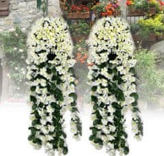 HOME & MARKER® Umělé květiny, Umělá orchidej, Umělé květiny jako živé (4×72×77 cm) | HANGROSE Bílá