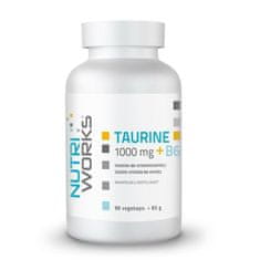 NutriWorks Taurine 1000 mg + B6 90 kapslí 