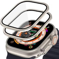 Hofi Glass Ring 2x ochranné sklo na Apple Watch Ultra 1 / 2 49mm, titanium