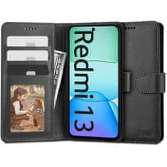 Tech-protect Wallet knížkové pouzdro na Xiaomi Redmi 13, černé