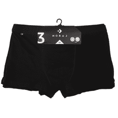 Moraj Kalhotky BOXERKY pánské bavlněné s gumičkou přiléhavé černé 3-balení XL
