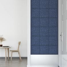 Vidaxl Nástěnné panely 12 ks modré 30 x 30 cm textil 1,08 m²