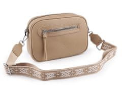 Kraftika 1ks béžová světlá dámská / dívčí kabelka crossbody s