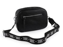 Kraftika 1ks černá dámská / dívčí kabelka crossbody s popruhem 25x17