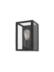 Nova Luce NOVA LUCE venkovní nástěnné svítidlo ZEST černý litý hliník čiré sklo E27 1x12W 220-240V IP54 bez žárovky 870026