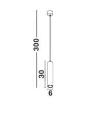 Nova Luce NOVA LUCE závěsné svítidlo GIA černý hliník GU10 1x10W 230V IP20 bez žárovky 834870