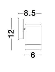 Nova Luce NOVA LUCE venkovní nástěnné svítidlo LIMBIO bílý ABS skleněný difuzor GU10 1x7W bez žárovky IP44 světlo dolů 9010601