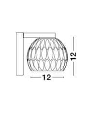 Nova Luce NOVA LUCE nástěnné svítidlo LARA čiré sklo a chromová základna LED 5W 230V IP20 8540402