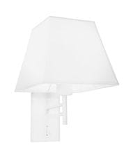 Nova Luce NOVA LUCE nástěnné svítidlo LOGAN bílý hliník bílé stínidlo E27 1x12W vypínač na těle 8126161