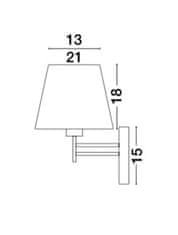 Nova Luce NOVA LUCE nástěnné svítidlo LOGAN bílý hliník bílé stínidlo E27 1x12W vypínač na těle 8126161