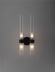 Nova Luce NOVA LUCE nástěnné svítidlo CENTURY matná černá a čiré a matné sklo 4xG9 9006055
