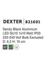 Nova Luce NOVA LUCE bodové svítidlo DEXTER černý hliník GU10 1x10W 821601