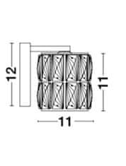 Nova Luce NOVA LUCE nástěnné svítidlo NICE čirý křišťál a chromovaný hliník G9 1x5W IP20 bez žárovky 8538102