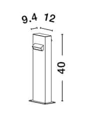 Nova Luce NOVA LUCE venkovní sloupkové svítidlo ZELDA černý hliník a akrylový difuzor proti oslnění LED 9W 3000K 100-240V IP65 9020923