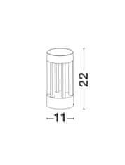 Nova Luce NOVA LUCE venkovní sloupkové svítidlo DEVORA tmavě šedý hliník a skleněný difuzor LED 8W 3000K 220-240V IP54 826423