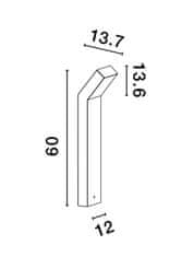 Nova Luce NOVA LUCE venkovní sloupkové svítidlo BRIGITTA černý hliník a akrylový difuzor proti oslnění LED 6W 3000K 100-240V IP65 9020929