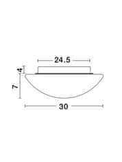 Nova Luce NOVA LUCE stropní svítidlo BREST stropní svítidlo bílé opálové sklo a kov E27 2x12W 832402