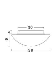 Nova Luce NOVA LUCE stropní svítidlo BREST stropní svítidlo bílé opálové sklo a kov E27 2x12W 832403