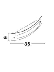 Nova Luce NOVA LUCE nástěnné svítidlo THELTA chromovaný hliník bílé sklo a křišťál E14 2x5W IP20 bez žárovky 83325802