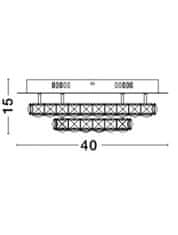 Nova Luce NOVA LUCE stropní svítidlo QUENTIN chromovaný hliník a K9 křišťál LED 28W 230V 3000K IP20 83399203