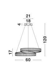 Nova Luce NOVA LUCE závěsné svítidlo CONCETO zlatý kov a křišťál LED 50W 230V 3500K IP20 stmívatelné 9019721